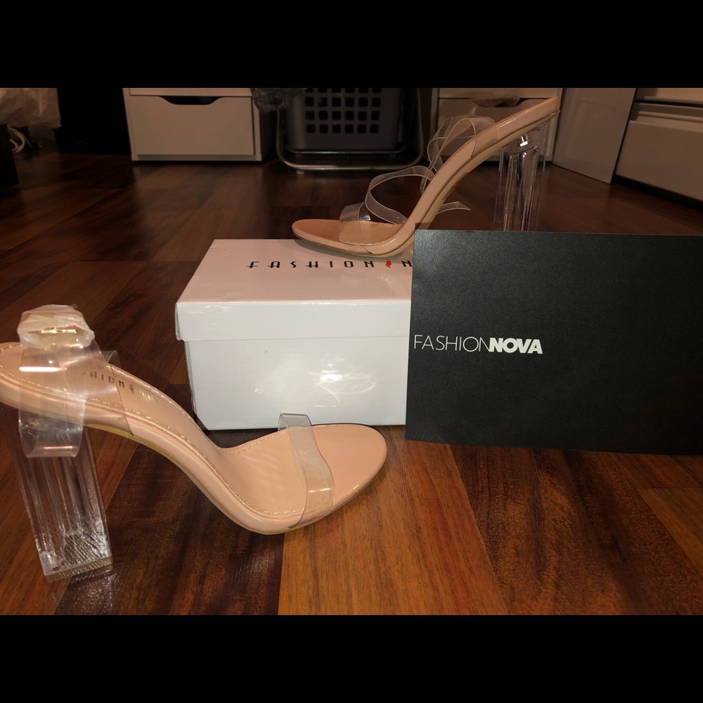 FASHION NOVA - " THE GLASS SLIPPER" transparent